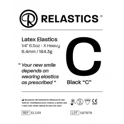Relastics Black C 1/4"- 6.5oz