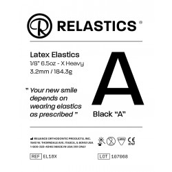 Relastics Black A 1/8"- 6.5oz
