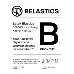 Relastics Black B 3/16"- 6.5oz