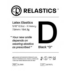 Relastics Black D 5/16"- 6.5oz