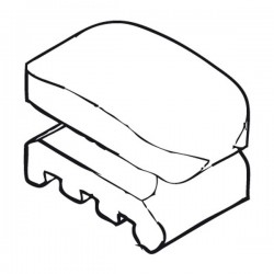 Bondable Lingual buttons - plastic rectangular (10)