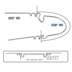 3D lingual arch - Wislon components  1 /51mm (3)