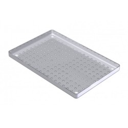 Plateau perforé Inox 28x18x1,9cm