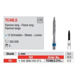 CARB. TC48LS Flame long 12 blades FG Ø012mm (5)