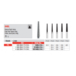 DIAM. 848L Flat End Taper long FG Ø018mm/med (5)