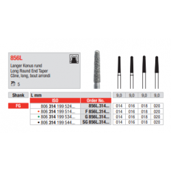 DIAM. 856L Round end Taper Long FG Ø020mm/med (5)